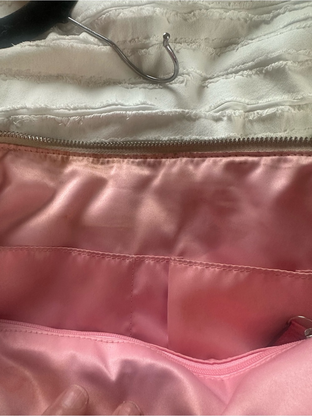 Coach Tan Poppy Signature Tote with Pink Leather Handles & Coach Daisy Keychain - Picture 11 of 13
